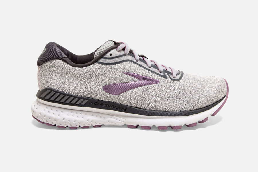 Brooks Women's Adrenaline GTS 20 Road Running Shoes Grey/White ESAQ-81296